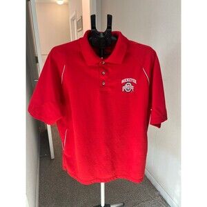Ohio State Buckeyes Embroidered Red Polo by Pro Edge Men’s Size Large